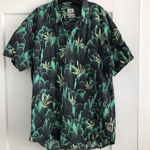 Men’s Quicksilver cactus printed button down